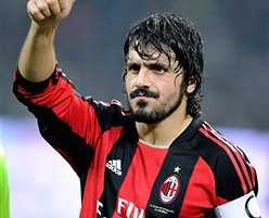 Rino Gattuso, mediano del Milan