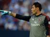 AC Milans goalkeeper Marco Amelia reacts