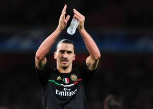 AC Milan's Swedish striker Zlatan Ibrahi