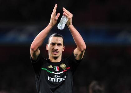 AC Milan's Swedish striker Zlatan Ibrahi