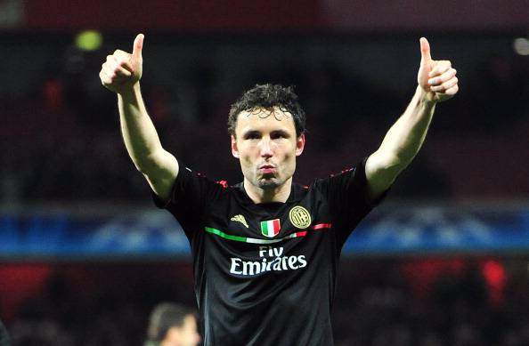 AC Milan's Dutch midfielder Mark Van Bom