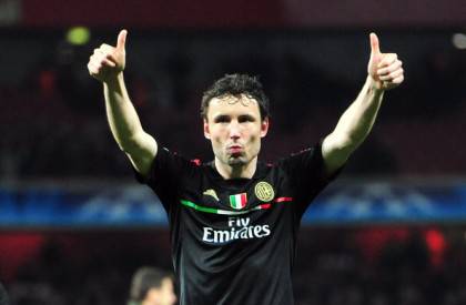 AC Milan's Dutch midfielder Mark Van Bom