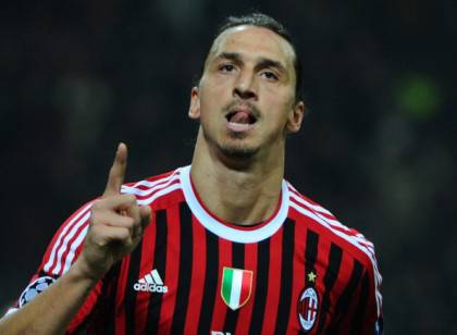 AC Milan's Swedish forward Zlatan Ibrahi