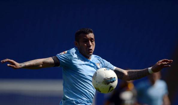 Lazio's Francelino Matuzalem controls th