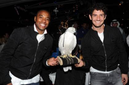AC Milan's Alexandre Pato (R) and Robinh