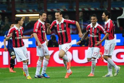 AC Milan's Swedish forward Zlatan Ibrahi