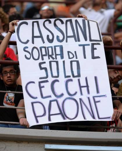 Striscione Cassano