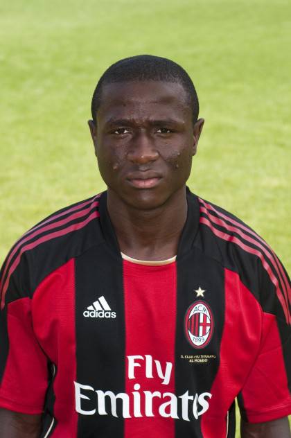 AC Milan player Rodney Strasser poses in