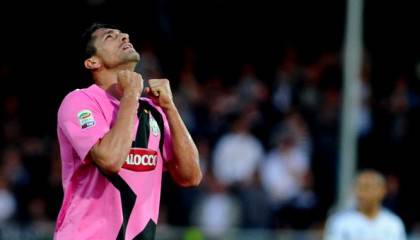 Juventus' forward Marco Borriello gestur