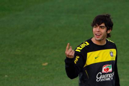 Brazil's midfielder Kaka gestures during