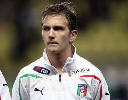 Italy's Domenico Criscito poses before t