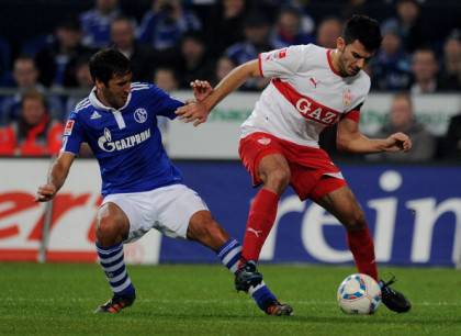 Schalke's Spanish striker Raul and Stutt