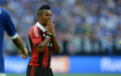AC Milans Brazilian striker Robinho reac