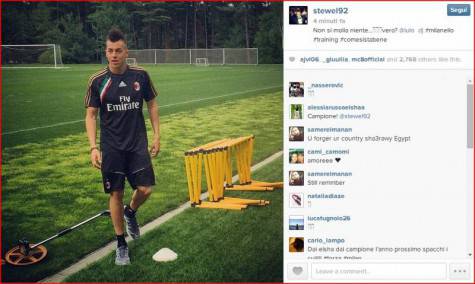 El Sha a Milanello (foto instagram)