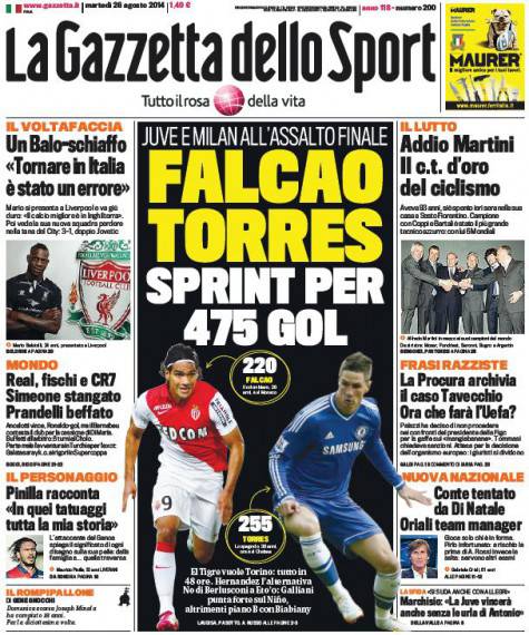 La Gazzetta dello Sport 26-08-2014