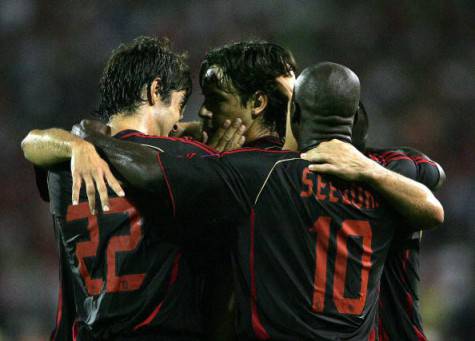 AC Milan's forward Filippo Inzaghi (C) c