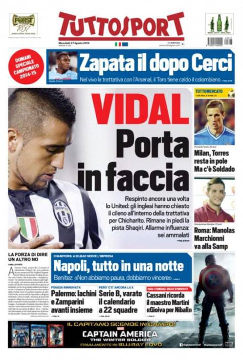 Tuttosport del 27 agosto