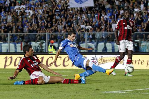 Manuel Pucciarelli in gol contro il Milan