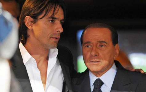 Inzaghi e Berlusconi (foto dal web)