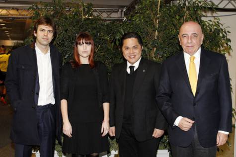 I dirigenti di Milan e Inter