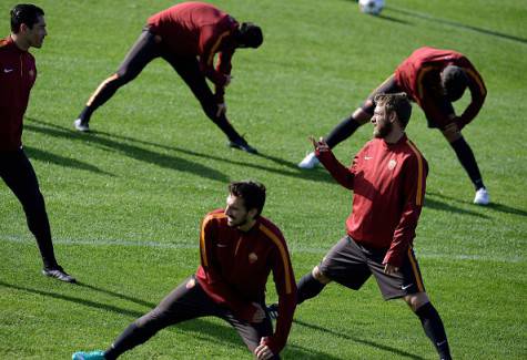 L'allenamento dei giallorossi (Getty Images) 