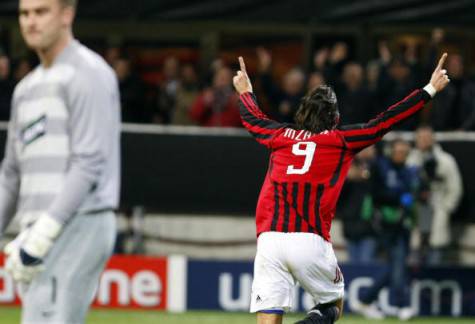 Inzaghi in gol contro il Celtic (getty images)