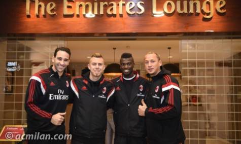 Rami, Menez, Niang e Mexes (Foto Acmilan.com)