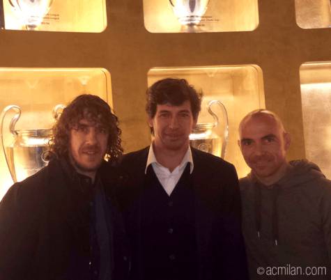 Puyol, Albertini e De La Pena (acmilan.com)