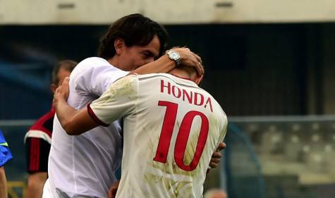 Inzaghi & Honda (Getty Images)