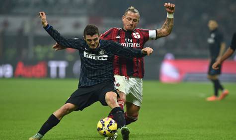 Duello tra Kovacic e Mexes (getty images)