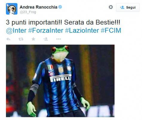 La replica di Ranocchia a Berlusconi su Twitter