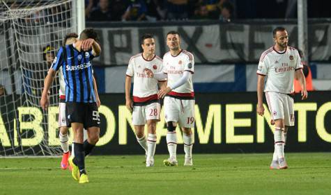 Il Milan a Bergamo (getty images)