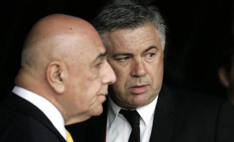 Adriano Galliani e Carlo Ancelotti (getty images)