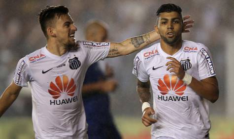 Lucas Lima e Gabriel Barbosa (Getty Images)