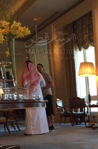Zlatan Ibrahimovic con Al Khelaifi (Marsal Qatar)