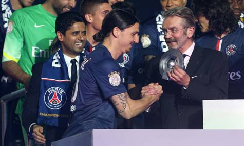 Ibrahimovic e Al-Khelaifi (getty images)