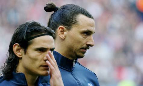 Cavani e Ibrahimovic (getty images)