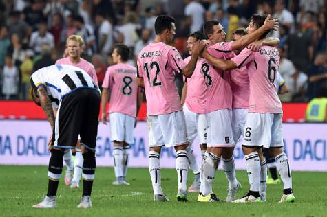 Il Palermo festeggia un gol contro l'Udinese (Getty Images)