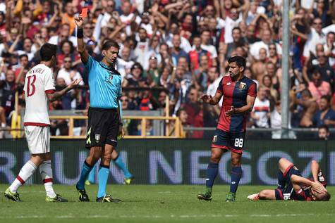 Tavaglianto mostra il rosso a Romagnoli (Getty Images)