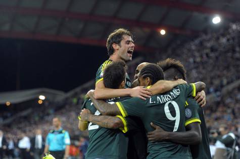 I giocatori del Milan festeggiano un gol contro l'Udinese (Getty Images)