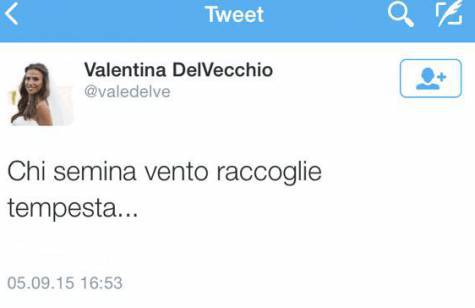 Il tweet poi cancellato della moglie di Ignazio Abate