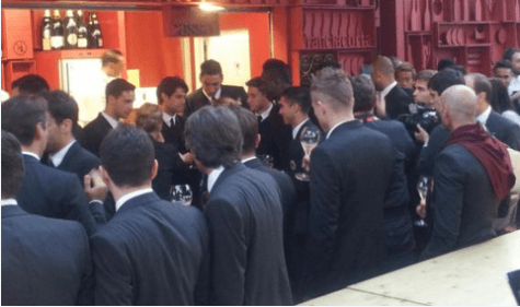 Il Milan allo stand Franciacorta (foto twitter)