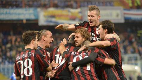 Il Milan esulta (foto gazzetta.it)