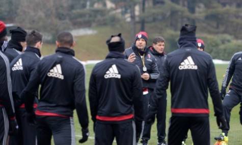 Allenamento a Milanello (foto acmilan)