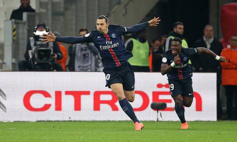 Zlatan Ibrahimovic e Serge Aurier