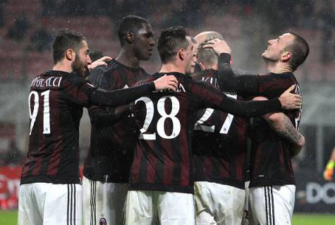 L'esultanza di Antonelli e del Milan (©getty images)