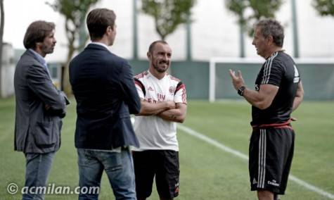 Cristian Brocchi a Milanello (foto acmilan.com)