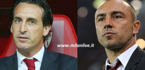 Unai Emery e Cristian Brocchi