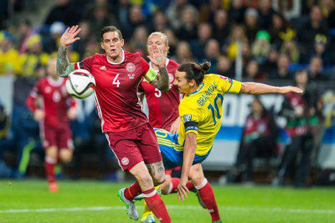 Daniel Agger e Zlatan Ibrahimovic (©Getty Images)