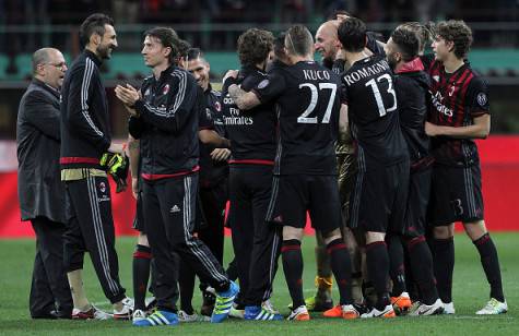 Il gruppo Milan (©getty images)